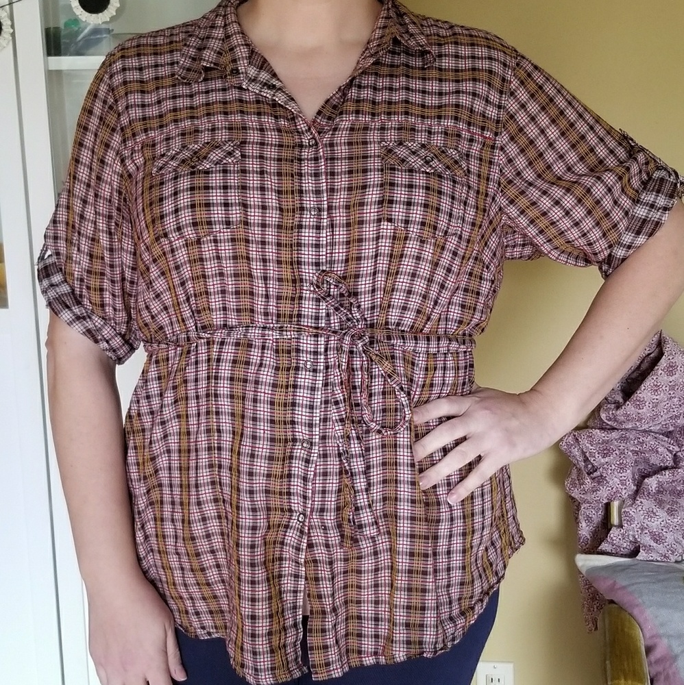 Torrid Plaid Snapp Front Shirt